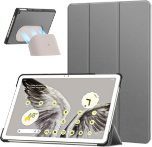 MoKo Slim Leather Trifold Stand Cover For Google Pixel Tablet