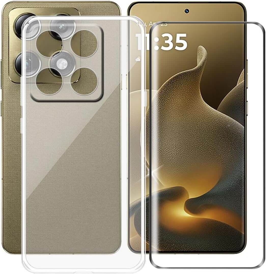 Generic Slim Clear Case with Screen Protector For Motorola Signature