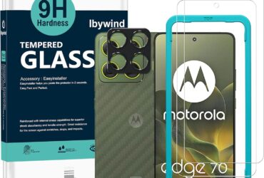 Ibywind Screen Protector with Camera Lens Protector (2+1 pack) for Motorola Edge 70
